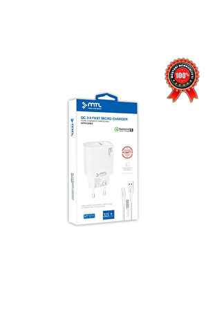 3 Amper 18w Micro Usb Hızlı Ev Tipi Şarj Seti MT-A1311
