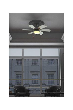 Kcf282 60w Silver 6 Kanatlı Avizeli Tavan vantilatörü