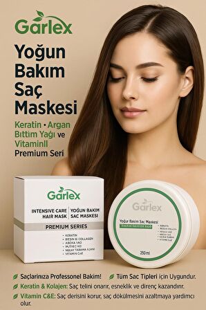 GARLEX YOĞUN BAKIM SAÇ MASKESİ Keratin ve Argan Bıttım Yağı ve E vitamini