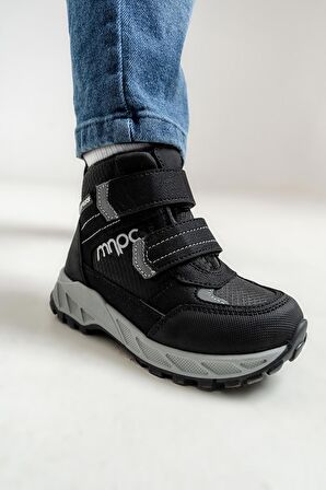 mnpc Erkek Çocuk Siyah Su Geçirmez Günlük Bot