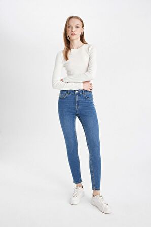 DeFacto Rebeca Skinny Fit Yüksek Bel Dar Paça Bilek Boy Jean Pantolon C7609AX24AUNM28