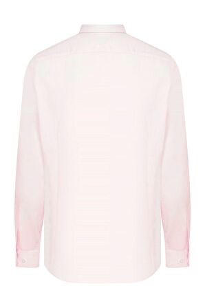 Slim Fit Pembe Spor Gömlek | S
