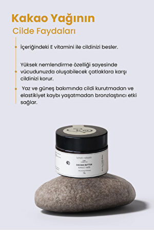 Bade Natural Kakao Yağı Soğuk Sıkım %100 Saf 50 ml