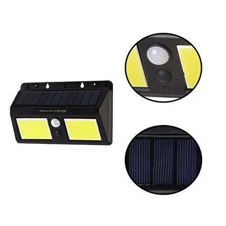 Güneş Enerjili Hareket Sensörlü 96 LED Dış Mekan Aydınlatma - 3 Mod, Su Geçirmez