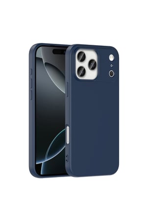 Gpack İphone 18 Pro Max Kılıf Mara Lansman Soft Silikon İçi Kadife Lacivert