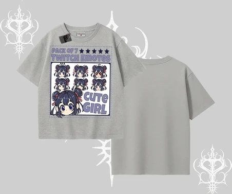 Oversize Tshirt Twitch Emotes Cute Girl Anime Expression