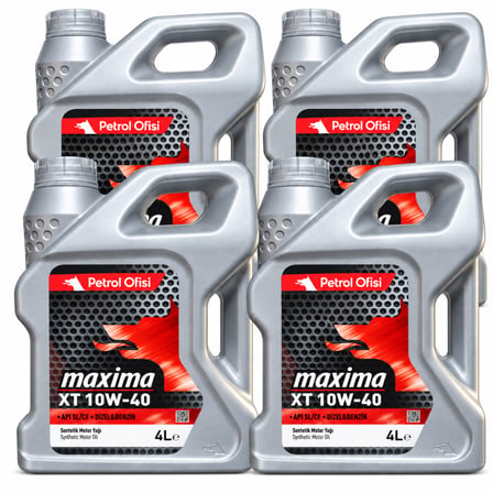 PETROL OFİSİ MAXİMA XT 10W-40 MOTOR YAĞI 4 X 4 Litre