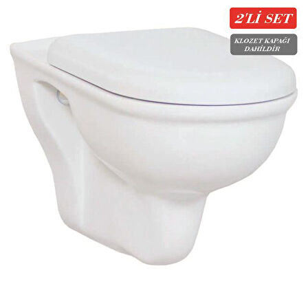 Creavit Selin Asma Klozet (SL320.00) + Tefen Klozet Kapağı (KC2201) 2'li Set