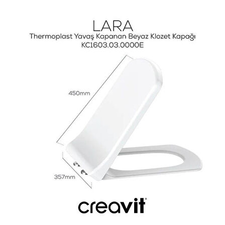 Creavit Tetra Asma Klozet (TP326.00) + Lara TP Yavaş Kapanan Kapak 2'li Set