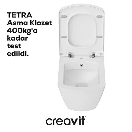 Creavit Tetra Asma Klozet (TP326.00) + Lara TP Yavaş Kapanan Kapak 2'li Set