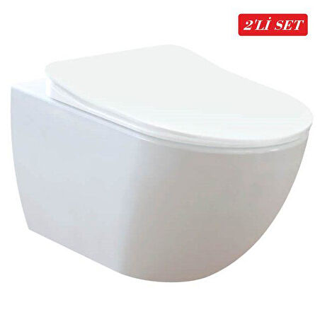 Creavit Free Asma Klozet (FE320.00) + Duck TP Yavaş Kapanan Kapak 2'li Set