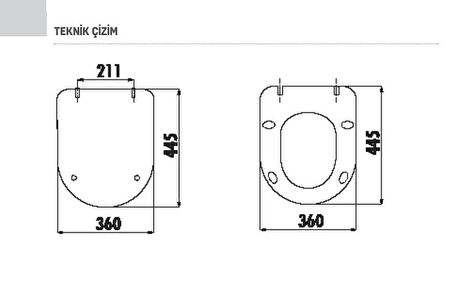 Creavit Free Asma Klozet (FE320.BM) + Duck Yavaş Kapanan Kapak Mat Basalt 2'li Set