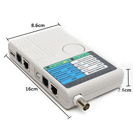 StarkTech STC-401 RJ11+RJ45+USB+BNC Ağ kablosu test cihazı