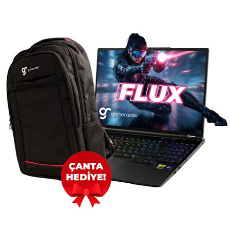 GameRaider FLUX GR16 Intel Core i9-14900HX 32GB DDR5 1TB SSD RTX 5070 8GB 115W 16 inç 2.5K QHD+ 300Hz FreeDos Gaming Laptop