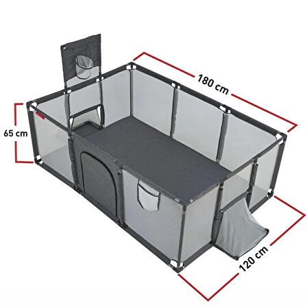 Reyo Brave Paws Köpek Oyun Evi, Kedi Köpek Doğum Evi, Köpek Çiti 180X120 cm