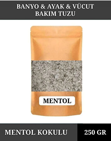 250 gr MENTOL YAĞI Banyo Tuzu Küvet & Jakuzi Tuzu Manikür & Pedikür Tuzu & Ayak Bakım Tuzu.