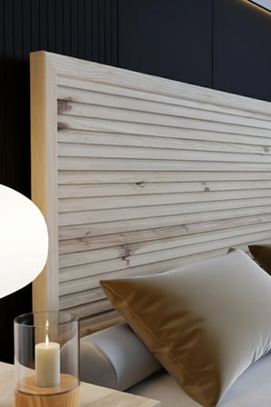 Alaz Model Yatay Başlıklı Masif Ahşap Karyola Kolay Kurulum Fırınlanmış İ̇Thal Sibirya Çamı 90X190 Yatak Uyumlu