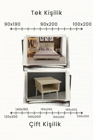 Alaz Model Dikey Başlıklı Masif Ahşap Karyola Kolay Kurulum Fırınlanmış İthal Sibirya Çamı 90x190 Yatak Uyumlu
