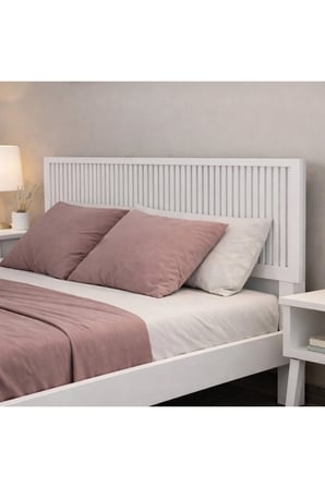 Alaz Model Dikey Başlıklı Masif Ahşap Karyola Kolay Kurulum Fırınlanmış İthal Sibirya Çamı 90x190 Yatak Uyumlu