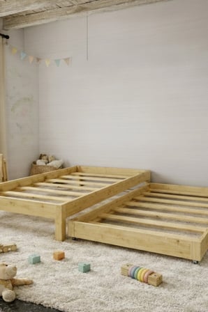 Canvas Model Masif Ahşap Karyola Kolay Kurulum Fırınlanmış İthal Sibirya Çamı 100x200 Yatak Uyumlu