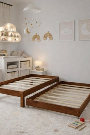 Canvas Model Masif Ahşap Karyola Kolay Kurulum Fırınlanmış İthal Sibirya Çamı 100x200 Yatak Uyumlu