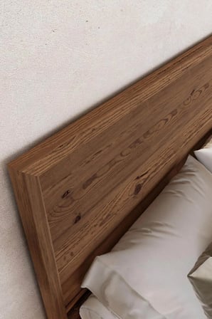 Hüma Model Yatay Başlıklı Masif Ahşap Karyola Kolay Kurulum Fırınlanmış İthal Sibirya Çamı 90x190 Yatak Uyumlu