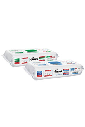 Sleepy Easy Clean Beyaz Sabun + Çamaşır Suyu Katkılı Mopa Uyumlu Yer Temizlik Havlusu 2x50 100 Yapra