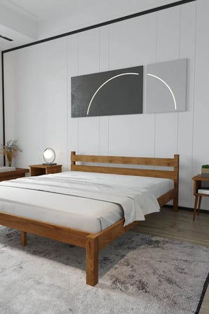 Letto Model Masif Ahşap Karyola Kolay Kurulum Fırınlanmış İthal Sibirya Çamı 90x190 Yatak Uyumlu