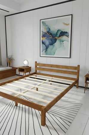 Letto Model Masif Ahşap Karyola Kolay Kurulum Fırınlanmış İthal Sibirya Çamı 90x190 Yatak Uyumlu