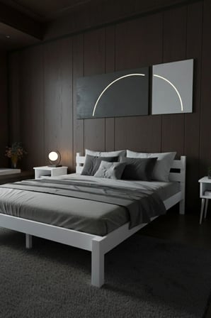 Letto Model Masif Ahşap Karyola Kolay Kurulum Fırınlanmış İthal Sibirya Çamı 90x190 Yatak Uyumlu