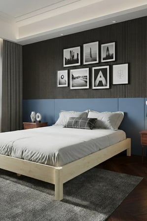 Loft Model Masif Ahşap Karyola Kolay Kurulum Fırınlanmış İthal Sibirya Çamı 90x200 Yatak Uyumlu