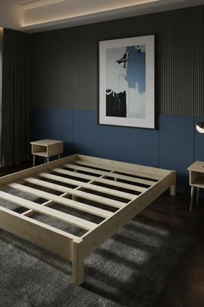Loft Model Masif Ahşap Karyola Kolay Kurulum Fırınlanmış İthal Sibirya Çamı 90x200 Yatak Uyumlu