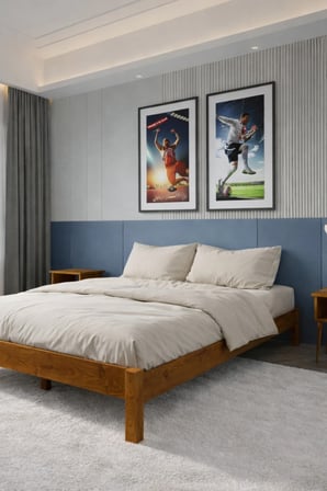 Loft Model Masif Ahşap Karyola Kolay Kurulum Fırınlanmış İthal Sibirya Çamı 90x190 Yatak Uyumlu