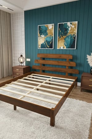 Lotus X Model Masif Ahşap Karyola Kolay Kurulum Fırınlanmış İthal Sibirya Çamı 90x190 Yatak Uyumlu