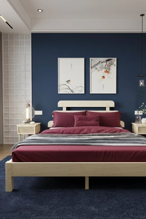 Lotus X Model Masif Ahşap Karyola Kolay Kurulum Fırınlanmış İthal Sibirya Çamı 90x190 Yatak Uyumlu