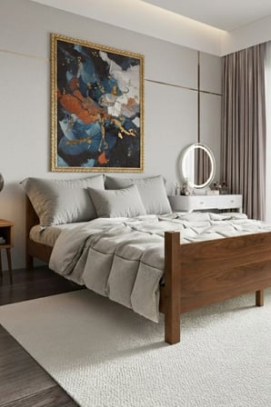 Melodi̇ Model Masif Ahşap Karyola Kolay Kurulum Fırınlanmış İthal Sibirya Çamı 90x190 Yatak Uyumlu