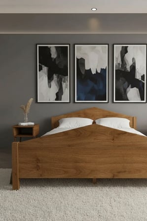 Mi̇lano Piramit Model Masif Ahşap Karyola Kolay Kurulum Fırınlanmış İthal Sibirya Çamı 100x200 Yatak Uyumlu
