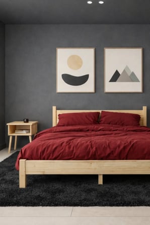 Mi̇rage Model Masif Ahşap Karyola Kolay Kurulum Fırınlanmış İthal Sibirya Çamı 90x190 Yatak Uyumlu