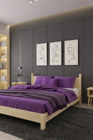 Mi̇rage Model Masif Ahşap Karyola Kolay Kurulum Fırınlanmış İthal Sibirya Çamı 200x200 Yatak Uyumlu