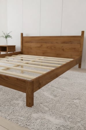 Mi̇rage Model Masif Ahşap Karyola Kolay Kurulum Fırınlanmış İthal Sibirya Çamı 90x190 Yatak Uyumlu