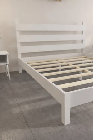 Natura Model Masif Ahşap Karyola Kolay Kurulum Fırınlanmış İthal Sibirya Çamı 90x190 Yatak Uyumlu