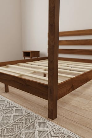 Natura  Ci̇bi̇nli̇kli̇ Model Masif Ahşap Karyola Kolay Kurulum Fırınlanmış İthal Sibirya Çamı 90x190 Yatak Uyumlu