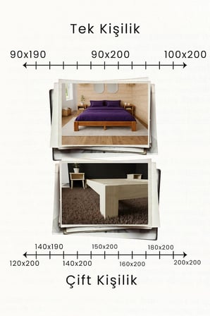 Soft Model Masif Ahşap Karyola Kolay Kurulum Fırınlanmış İthal Sibirya Çamı 90x190 Yatak Uyumlu
