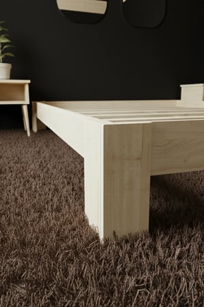 Soft Model Masif Ahşap Karyola Kolay Kurulum Fırınlanmış İthal Sibirya Çamı 90x190 Yatak Uyumlu