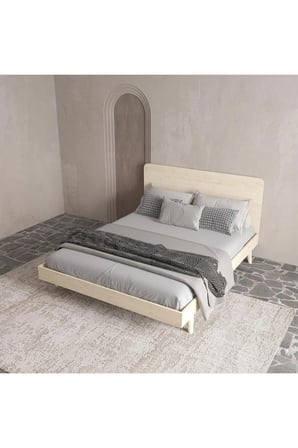 Soft Wood Model Masif Ahşap Karyola Kolay Kurulum Fırınlanmış İthal Sibirya Çamı 90x190 Yatak Uyumlu