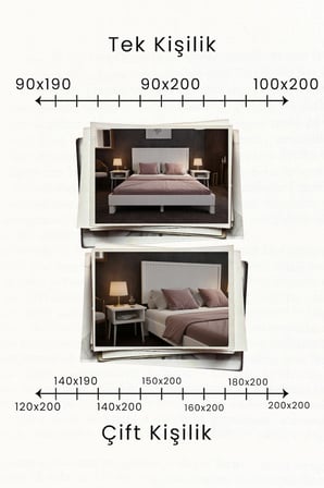 Alaz Model Dikey Başlıklı Masif Ahşap Karyola ve 2 Adet Komodin Kolay Kurulum Fırınlanmış İthal Sibirya Çamı 90x190 Yatak Uyumlu 2 Adet Komodin