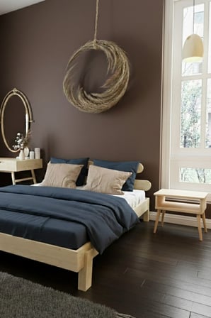 Damla Model 2 Başlıklı Masif Ahşap Karyola ve 2 Adet Komodin Kolay Kurulum Fırınlanmış İthal Sibirya Çamı 90x190 Yatak Uyumlu 2 Adet Komodin