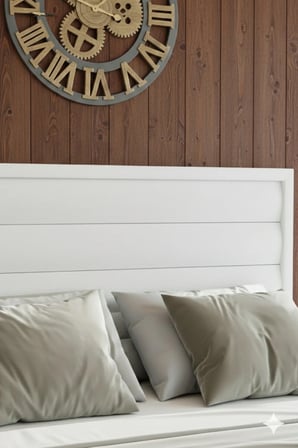 Hüma Model Yatay Başlıklı Masif Ahşap Karyola ve 2 Adet Komodin Kolay Kurulum Fırınlanmış İthal Sibirya Çamı 90x190 Yatak Uyumlu 2 Adet Komodin