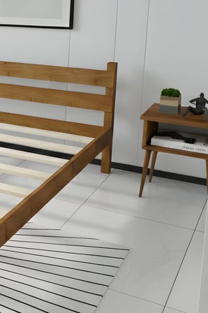 Letto Model Masif Ahşap Karyola ve 2 Adet Komodin Kolay Kurulum Fırınlanmış İthal Sibirya Çamı 90x190 Yatak Uyumlu 2 Adet Komodin
