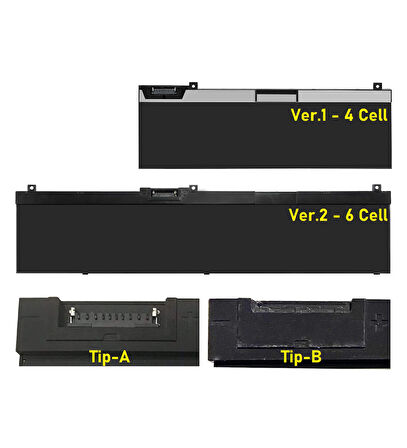 Dell 0WMRC77I Notebook Batarya Laptop Pil - Ver.2 - 6 Cell - Tip-A